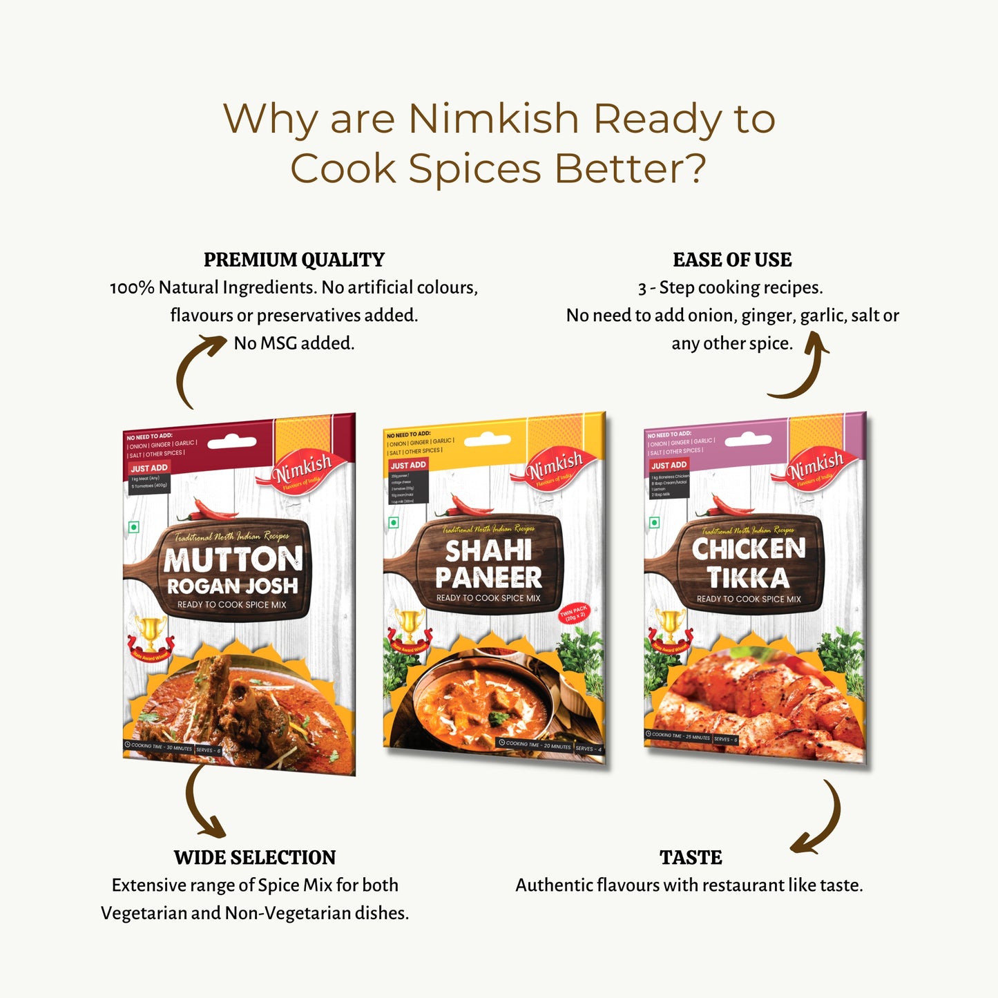 Nimkish Meat Curry Spice Mix (Extra Curry Range) 40g