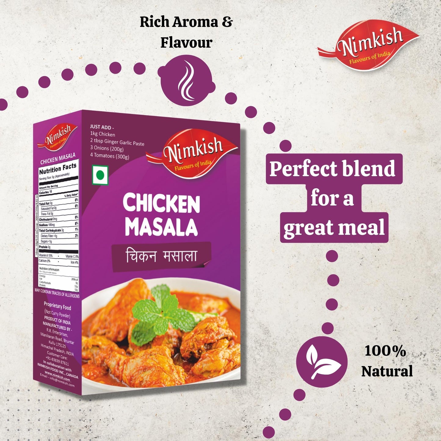 Nimkish Chicken Masala 100g