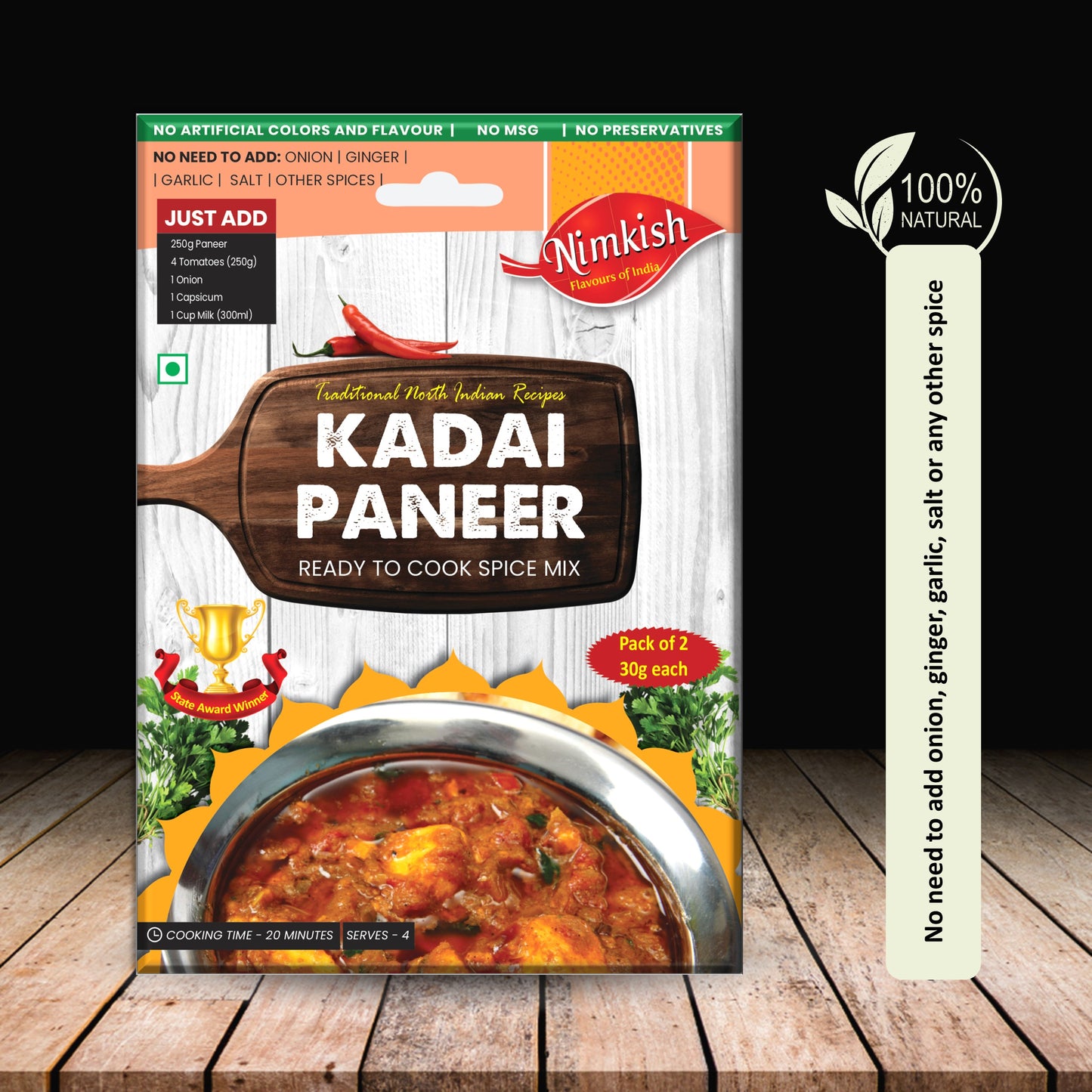 Nimkish Kadai Paneer Spice Mix 60g