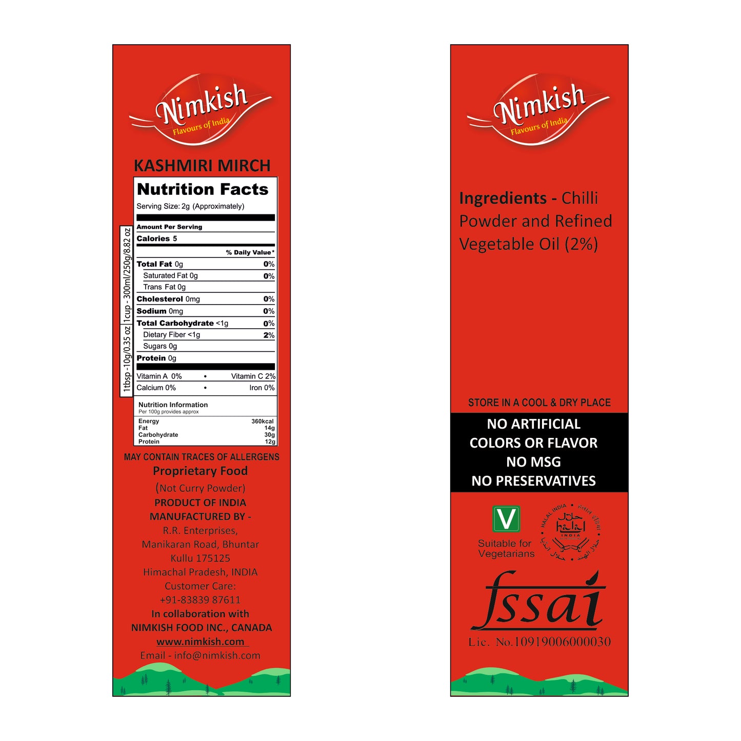 Nimkish Kashmiri Mirch Powder 100g