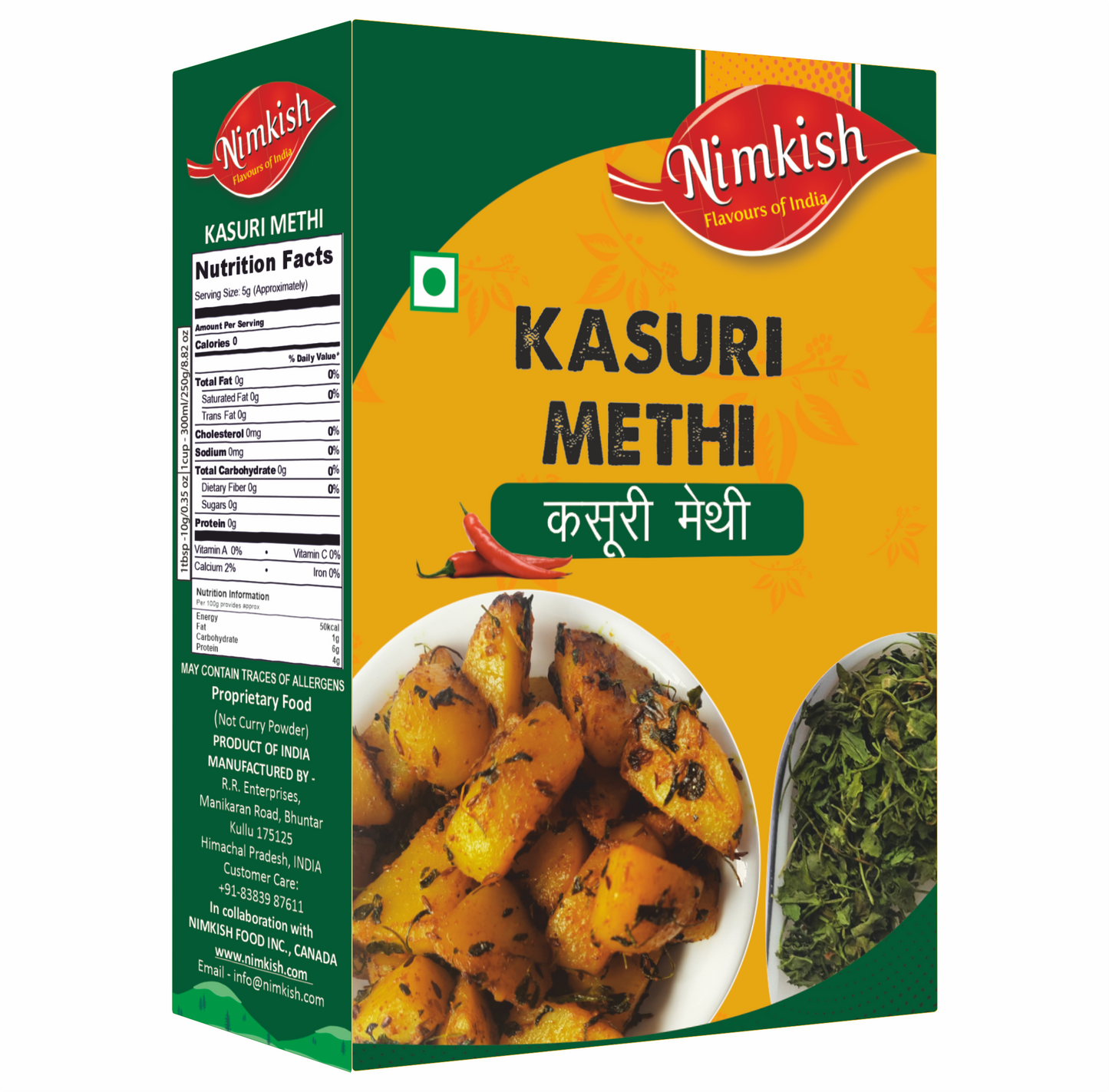 Nimkish Kasuri Methi 25g | Fenugreek Leaves Powder