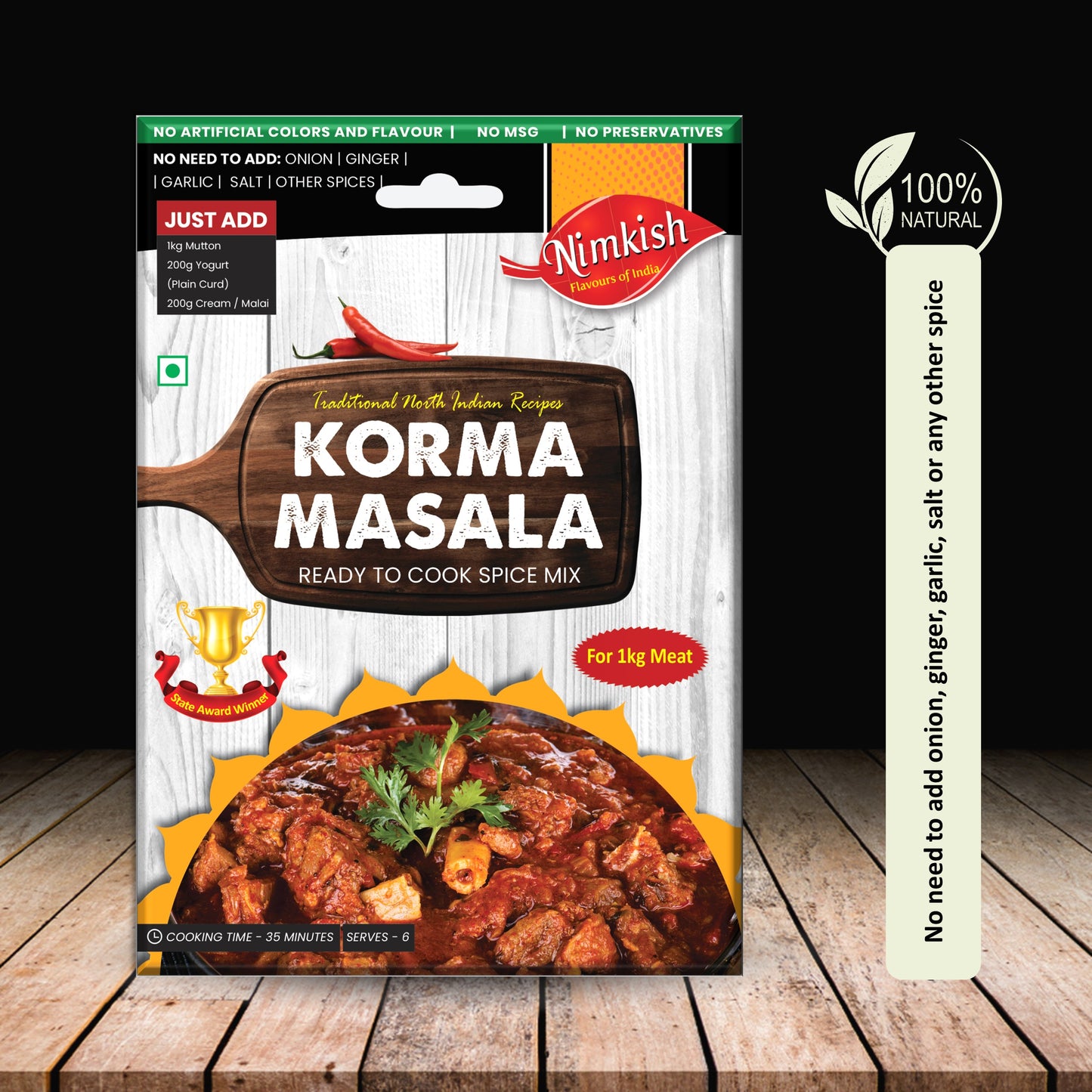 Nimkish Korma Masala Spice Mix 50g