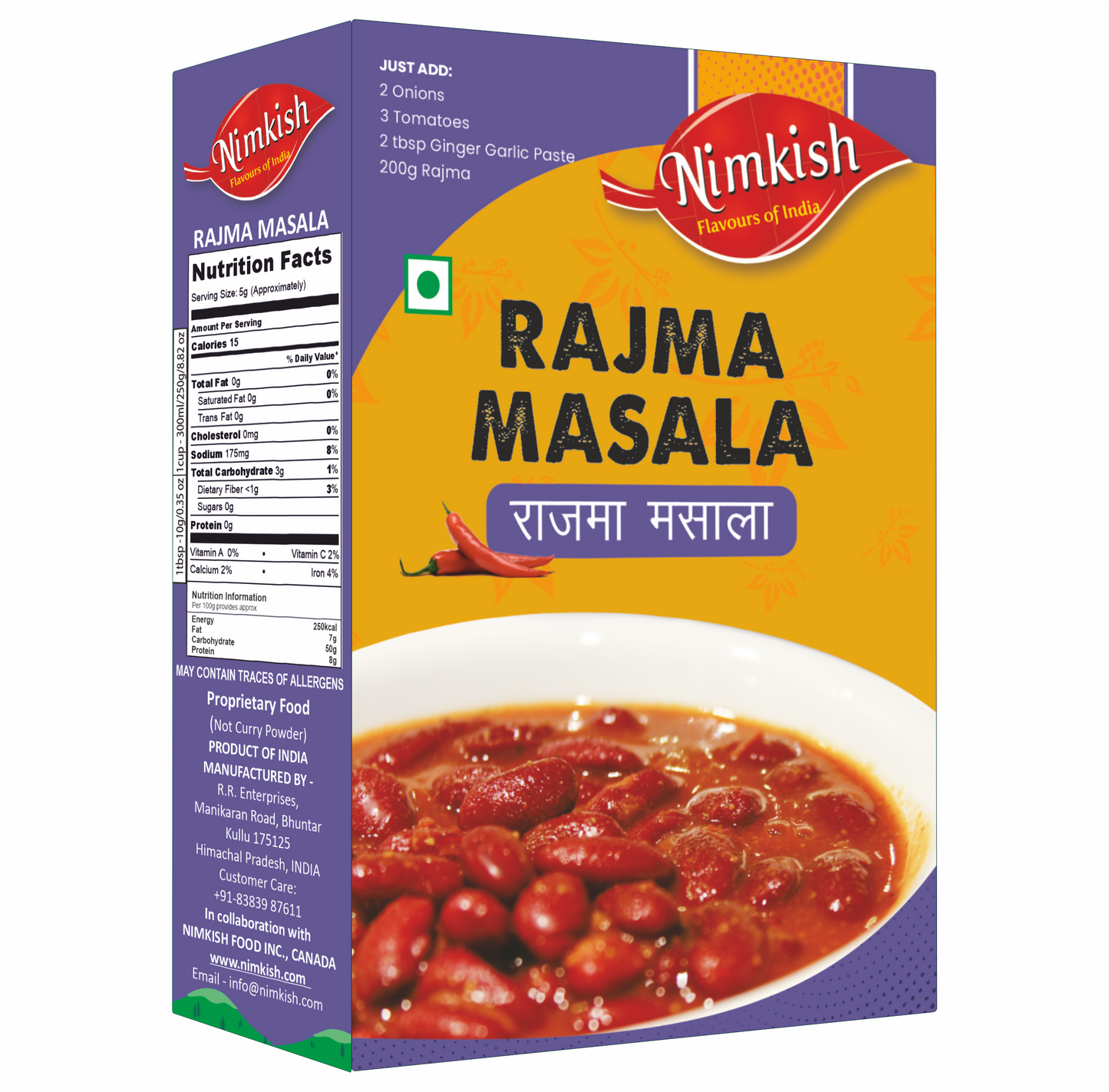 Nimkish Rajma Masala 100g