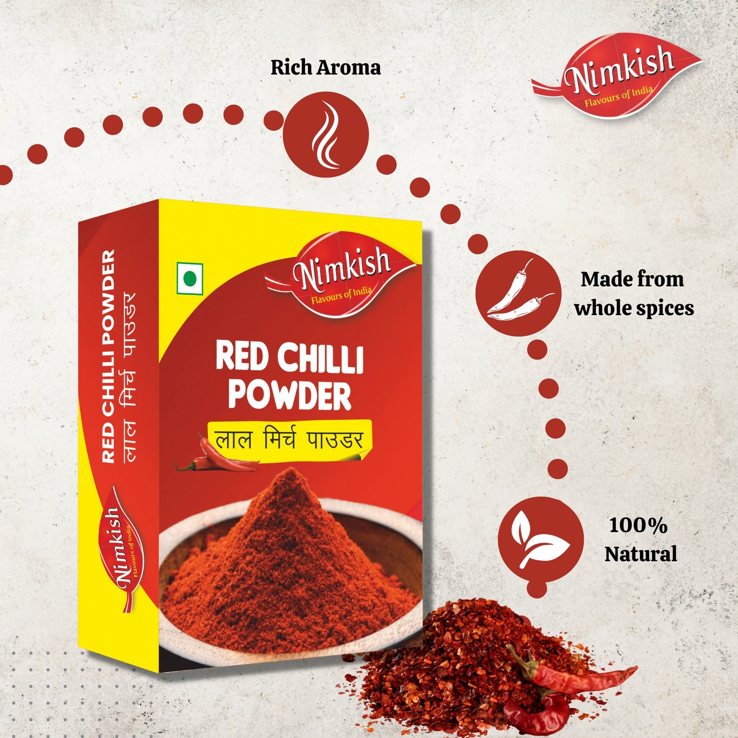 Nimkish Red Chilli Powder 100g | Lal Mirch