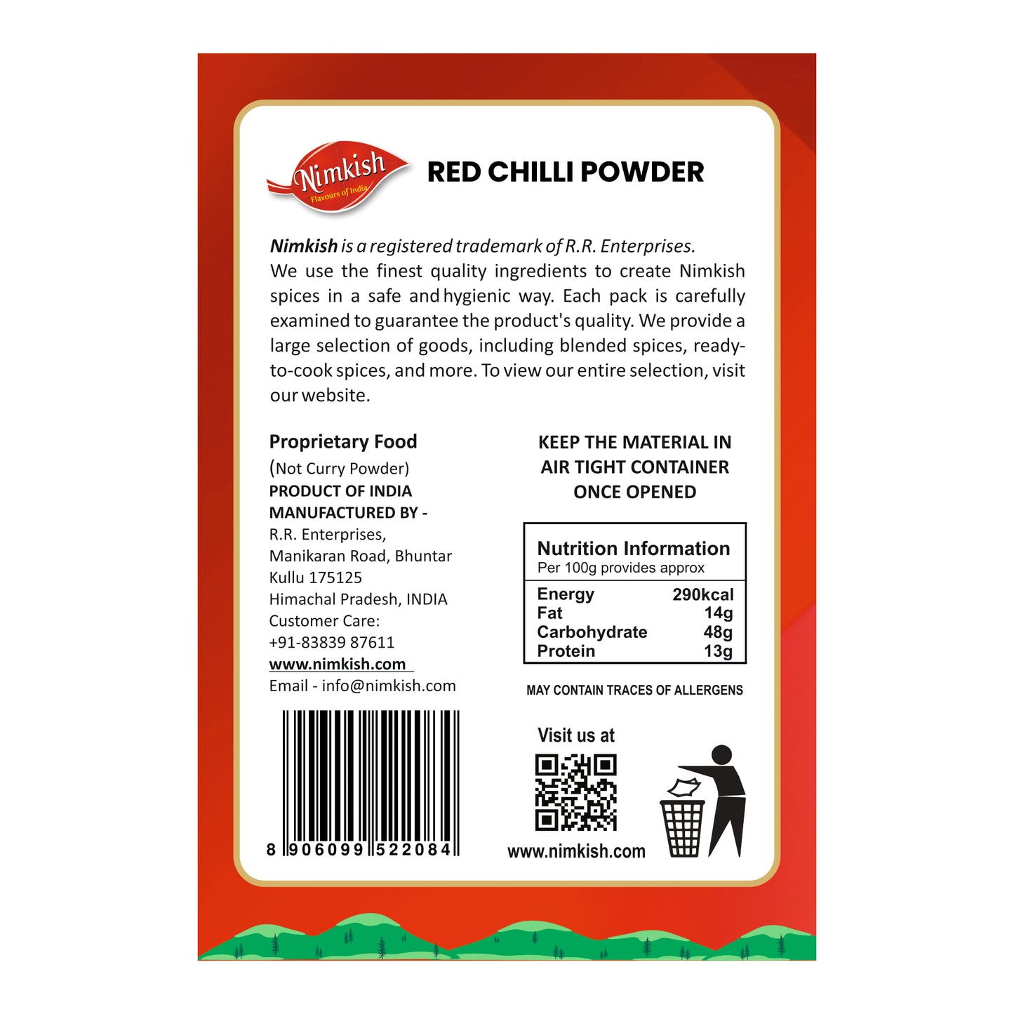 Nimkish Red Chilli Powder 100g | Lal Mirch