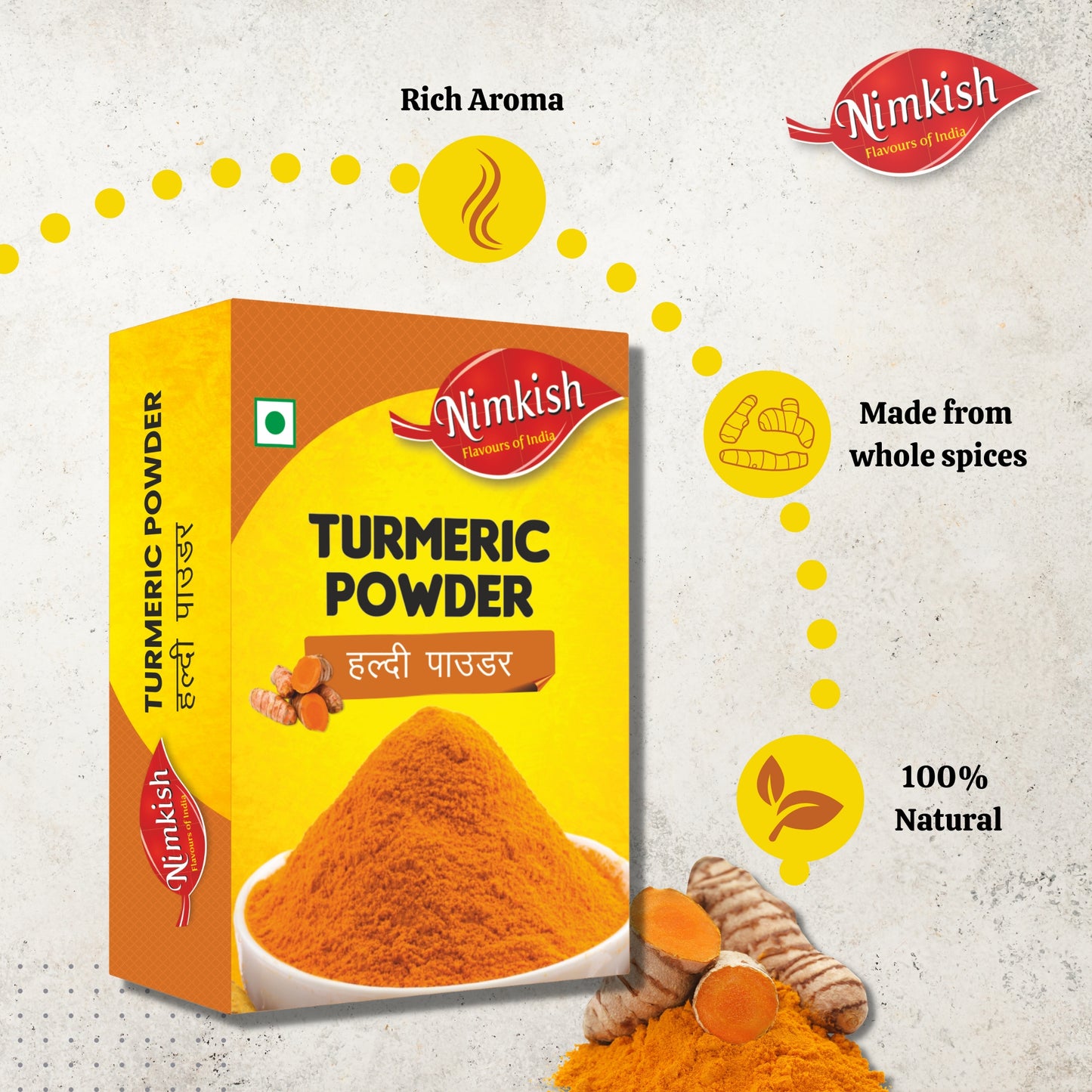 Nimkish Turmeric Powder 100g | Haldi