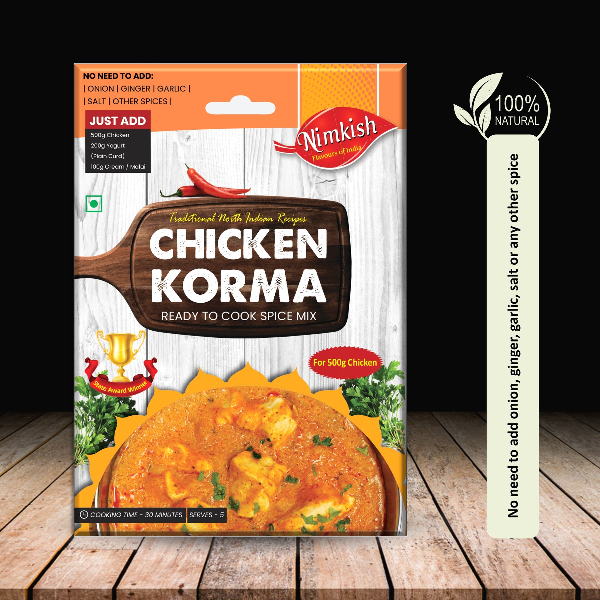 Nimkish Chicken Korma Spice Mix 40g – ENTERPRISES