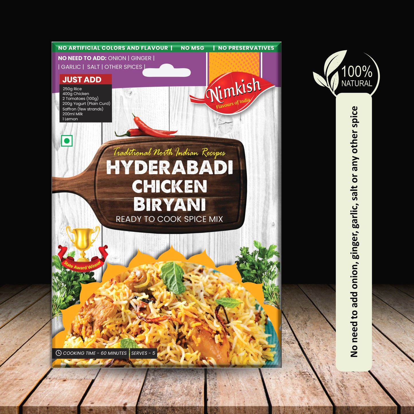 Nimkish Hyderabadi Chicken Biryani Spice Mix 40g