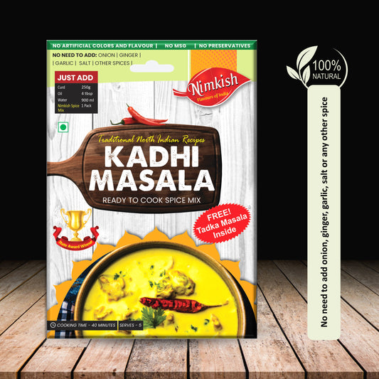 Nimkish Kadhi Masala Spice Mix 100g (Free Dal Tadka)