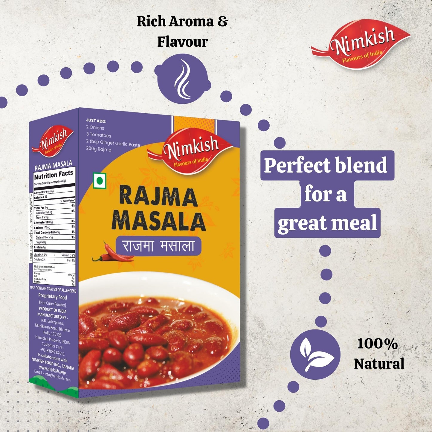 Nimkish Rajma Masala 100g