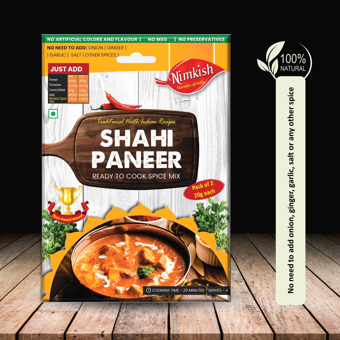 Nimkish Shahi Paneer Spice Mix 40g